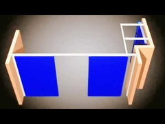 Galeria pendente de painel de exibição de parede divisória móvel