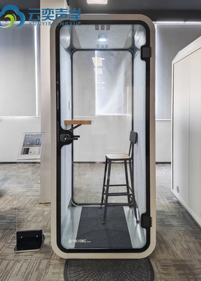 Cabine de reuniões de escritório de um só lugar com mesa de computador para trabalho privado Cabine de escritório de silêncio móvel à prova de som