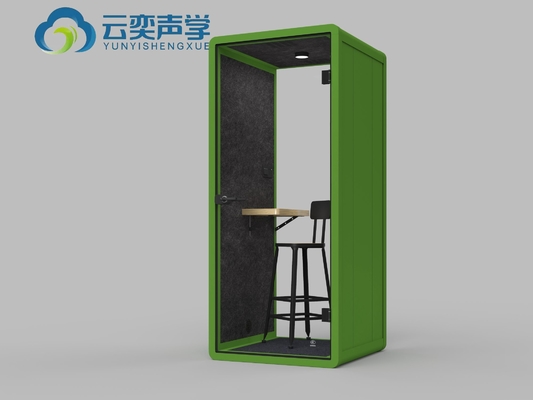 Cabine de reuniões de escritório de um só lugar com mesa de computador para trabalho privado Cabine de escritório de silêncio móvel à prova de som
