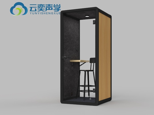 Cabine de reuniões de escritório de um só lugar com mesa de computador para trabalho privado Cabine de escritório de silêncio móvel à prova de som