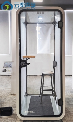 Cabine de reuniões de escritório de um só lugar com mesa de computador para trabalho privado Cabine de escritório de silêncio móvel à prova de som