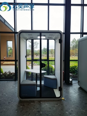 Pod de reunião de tamanho médio para conferência de reunião de cabine duplo com sofá de móveis