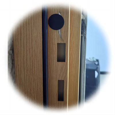 Design simples Janela de vidro personalizável Cinza Porta insonorizada de aço anti-ferrugem