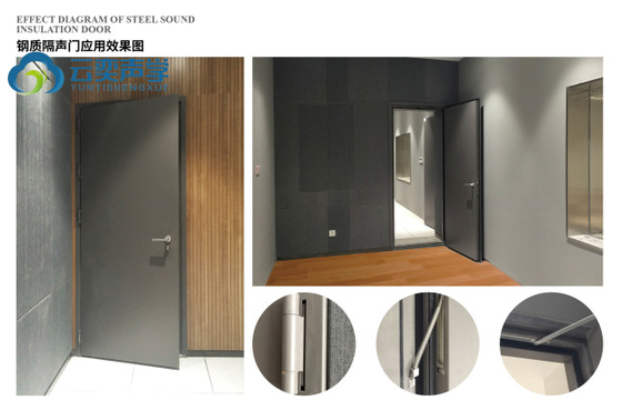 Porta à prova de ruído de proteção ambiental grau E0 para H2200*W900*D120/245 mm