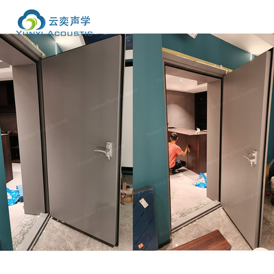 Porta de absorção de ruído de 72 mm 105 kg Porta de isolamento sonoro para cinema e sala de estar
