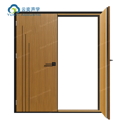 Ferramenta de aço inoxidável STC 42dB e resistente ao fogo Approvada Porta interior insonorizada 45dB Portas insonorizadas