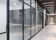 paredes de vidro da sala de conferências de 80mm, separação de vidro com quadro de alumínio