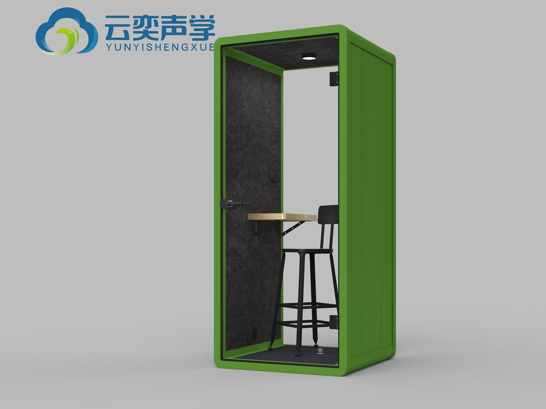 Cabine de reuniões de escritório de um só lugar com mesa de computador para trabalho privado Cabine de escritório de silêncio móvel à prova de som