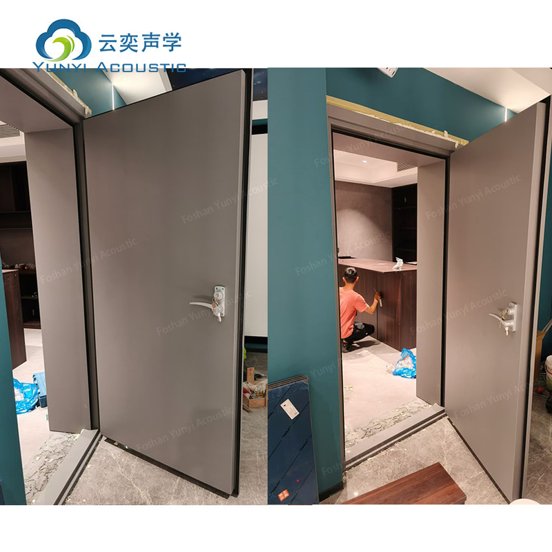 Porta de absorção de ruído de 72 mm 105 kg Porta de isolamento sonoro para cinema e sala de estar